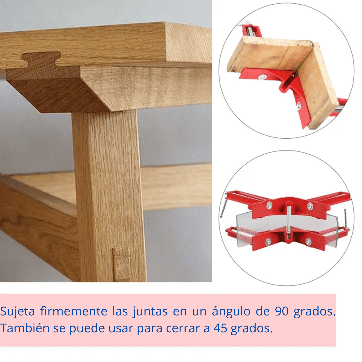PRENSA ESQUINERA  DE 90 GRADOS - ALUMINIO - COD:100415