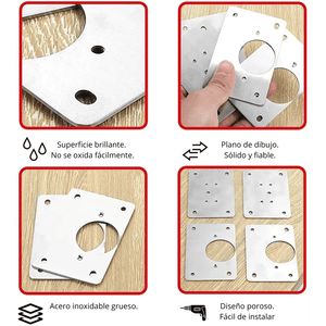 PAR DE PLACA REPARACIÓN PARA BISAGRAGRAS - COD:100003