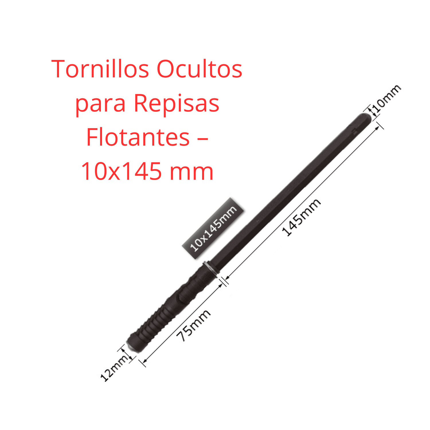 TORNILLOS OCULTOS DE 10X100MM & 10X145MM - COD:100552 - 100555