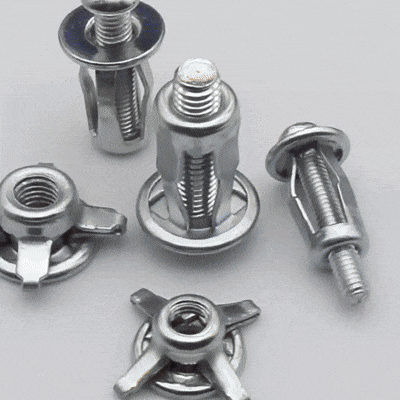 100 TUERCA Y TORNILLO EXPANSIVO DE 25MM  M4, M5, M6 y M8 - (COD:100321 - 100323 - 100325 - 100327)