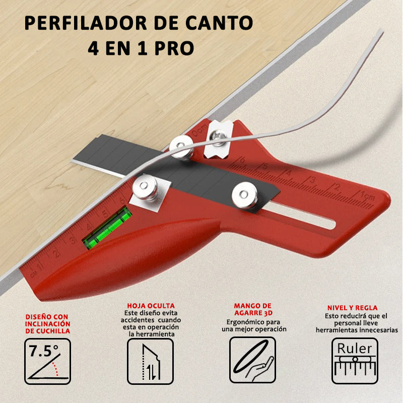 PERFILADOR DE CANTO  4 EN 1 - PRO - COD:100365
